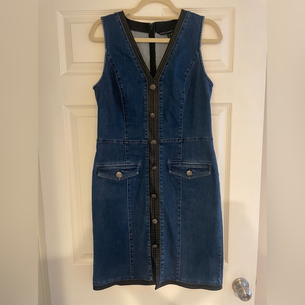White House Black Market Denim Dress Size 10